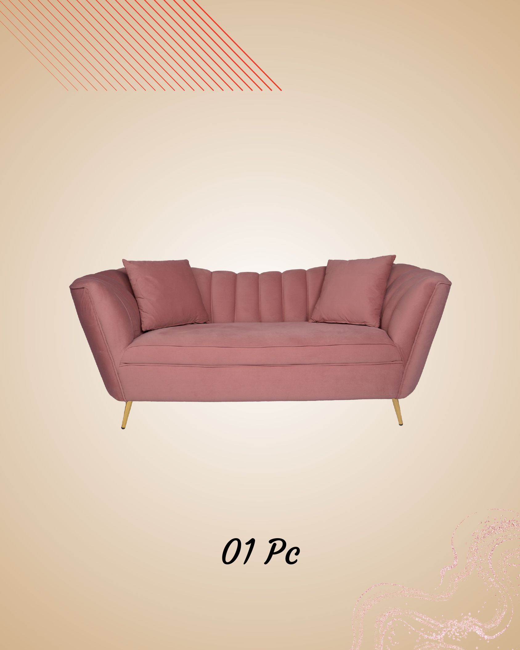 Phagun Decor Co - Pink Couple Sofa